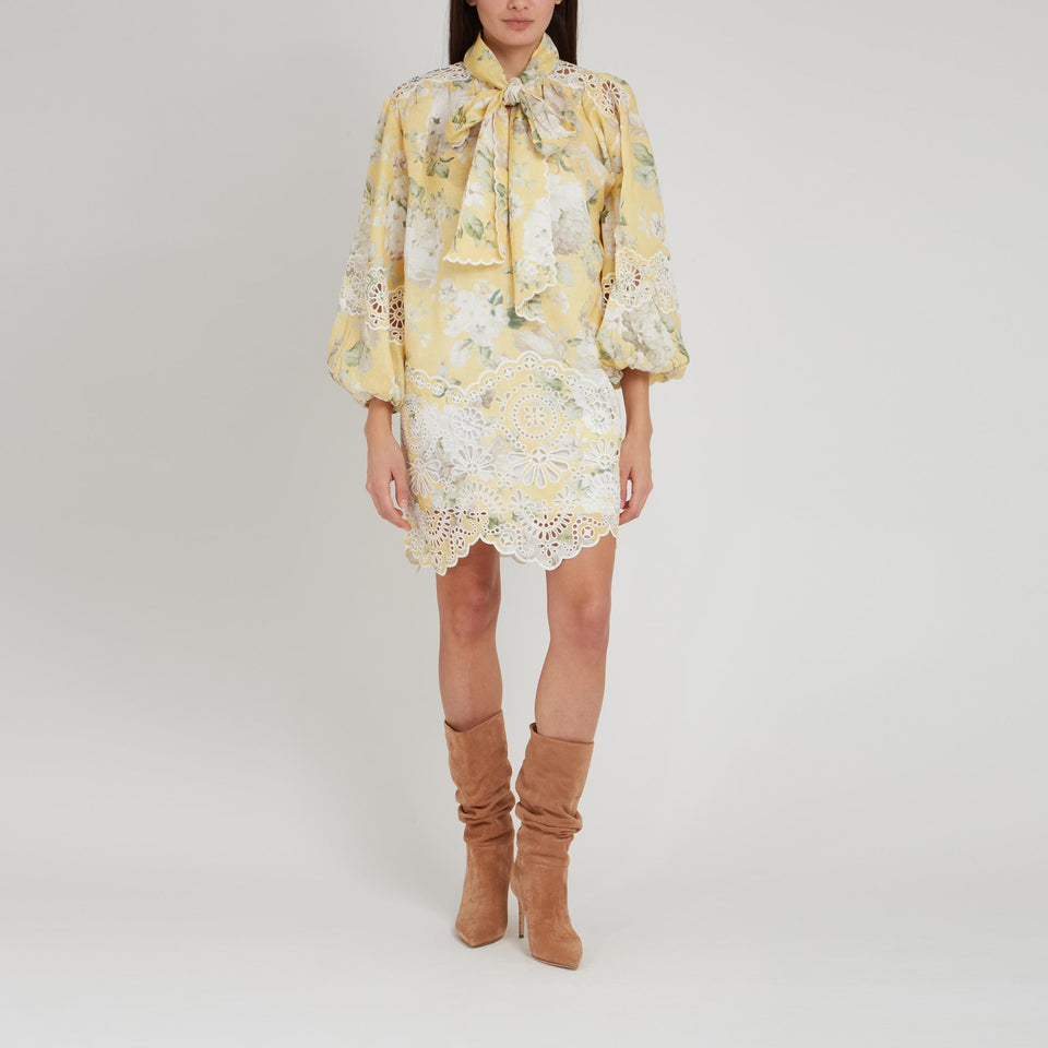 "Acacia" dress in yellow linen
