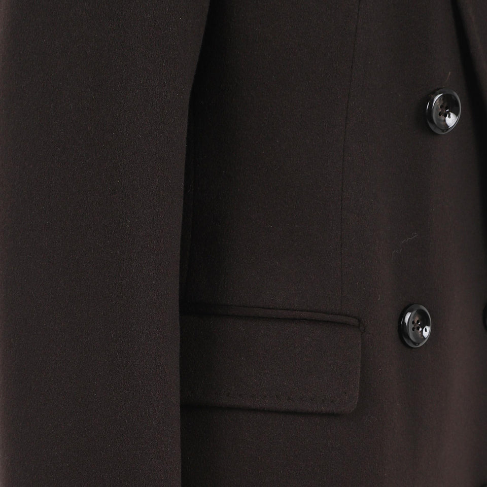Cappotto doppio petto in cashmere marrone C-MERYL 010056M1170 TAGLIATORE 
