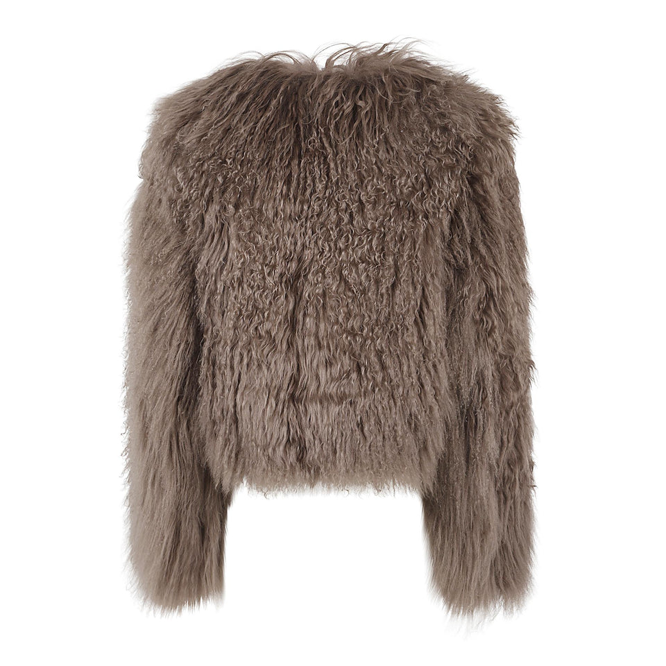 Giubbotto in shearling marrone SA25-9015 ALLCHARCOAL SWORD 