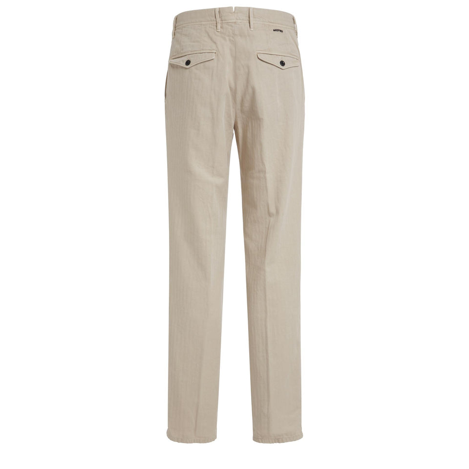 Pantalone in cotone beige