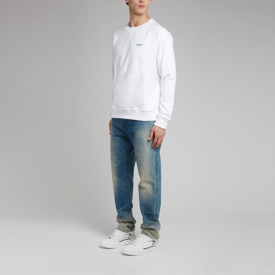 White cotton sweatshirt