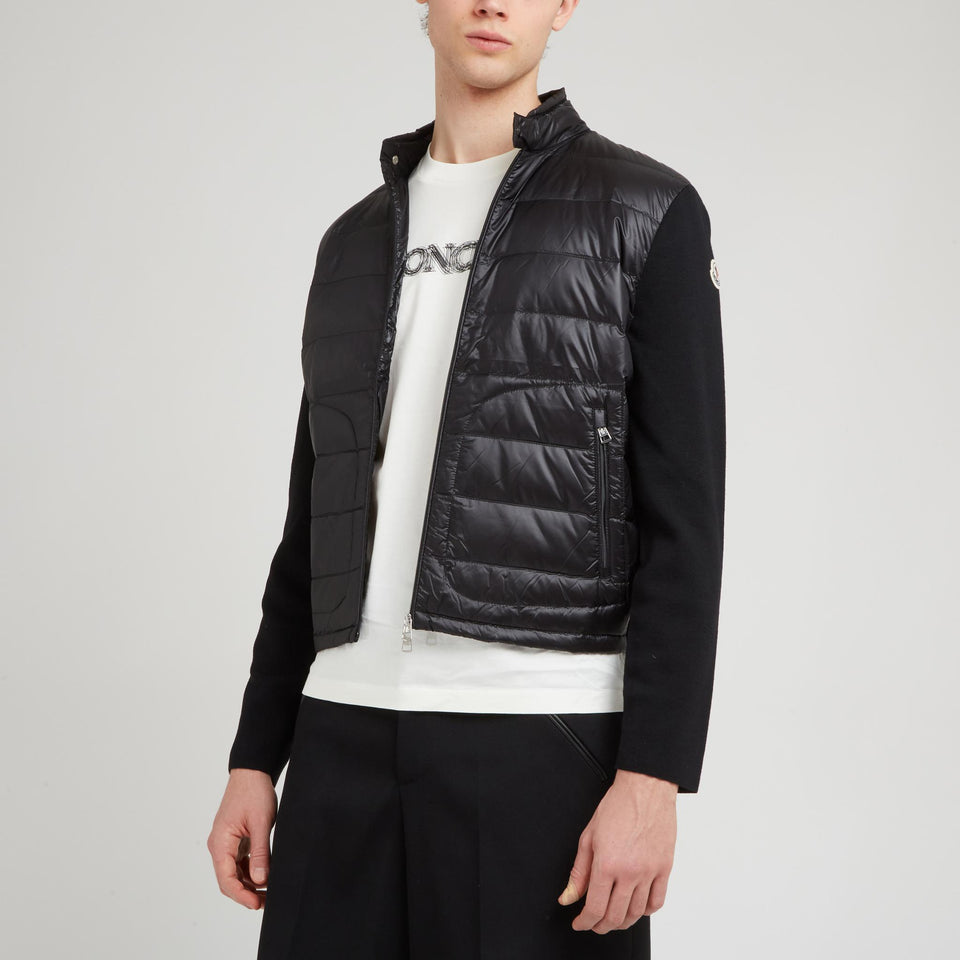 Black fabric cardigan