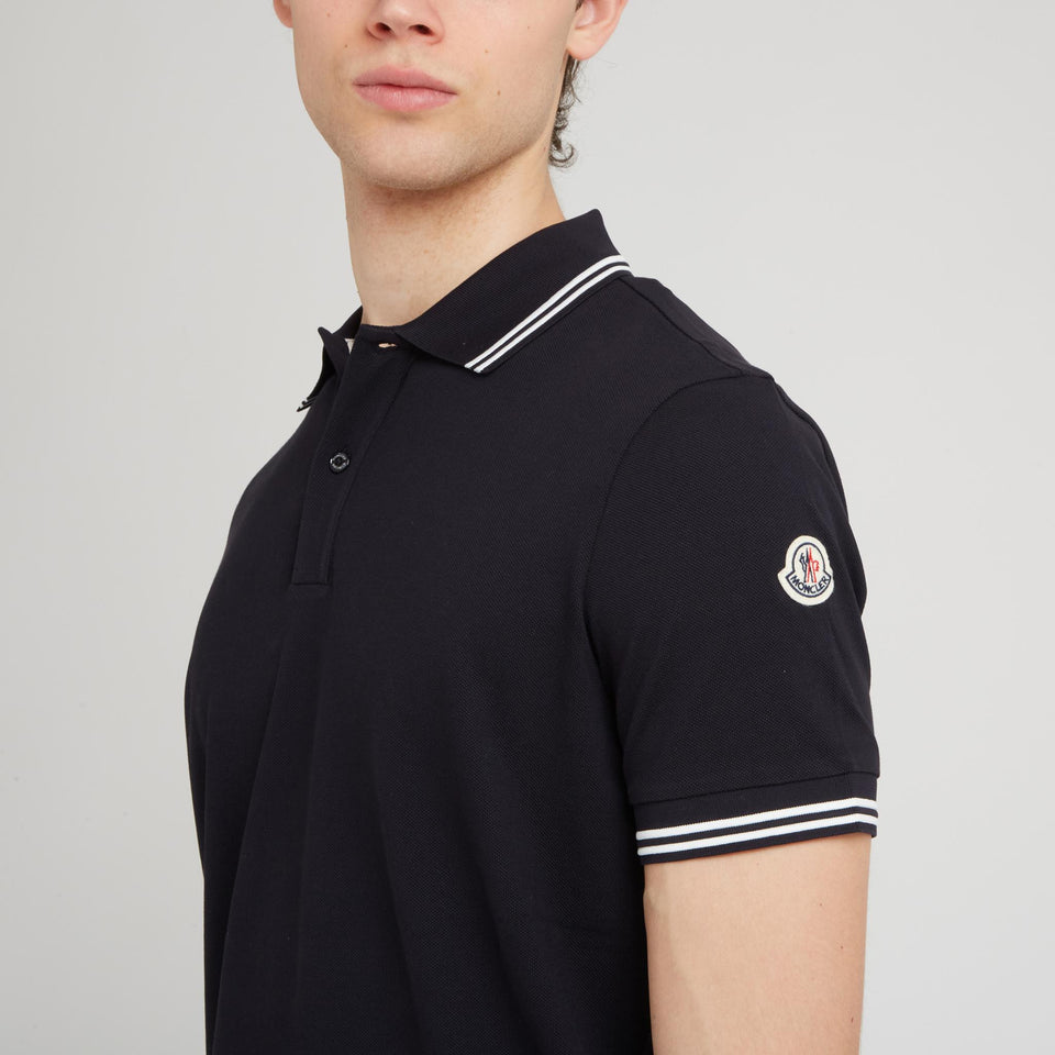 Blue cotton polo