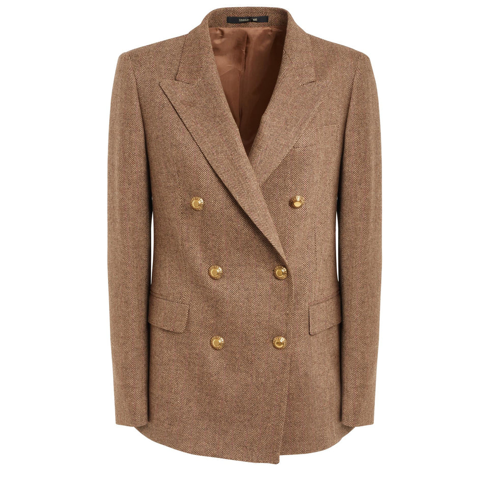 Blazer doppio petto ''J-Parigi'' in tessuto beige