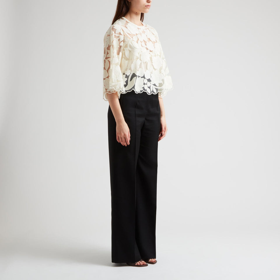 Maglia in tulle bianca TO147NR25 TU012W0005 ELIE SAAB 