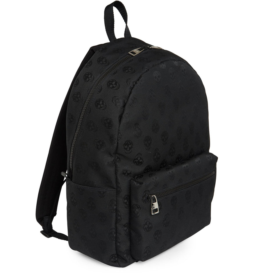 Zaino ''Metropolitan Biker Skull'' in cotone nero - GIO MORETTI