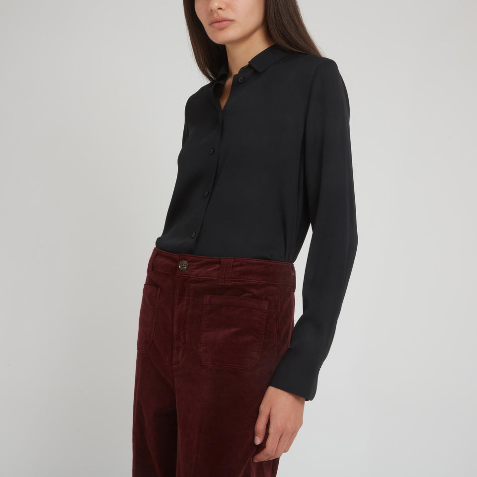 Camicia in seta nera