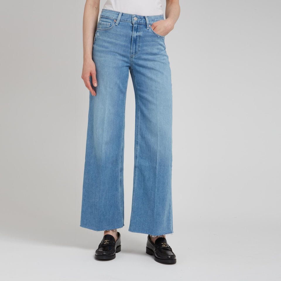 Jeans svasato "Anessa" in denim blu