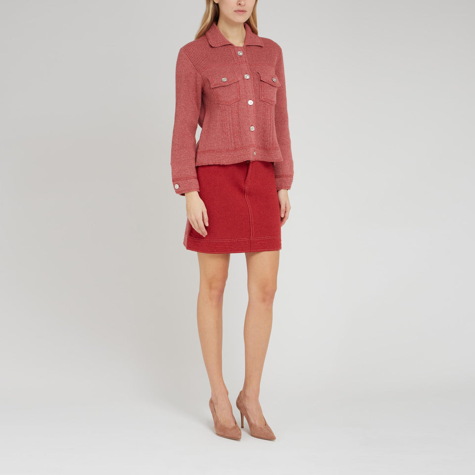 Burgundy cashmere jacket