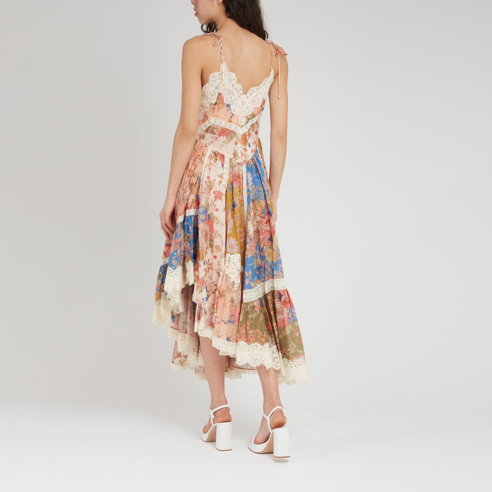 Abito in tessuto multicolor