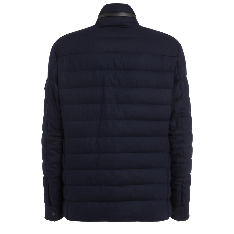 "Munt Field" down jacket in blue fabric
