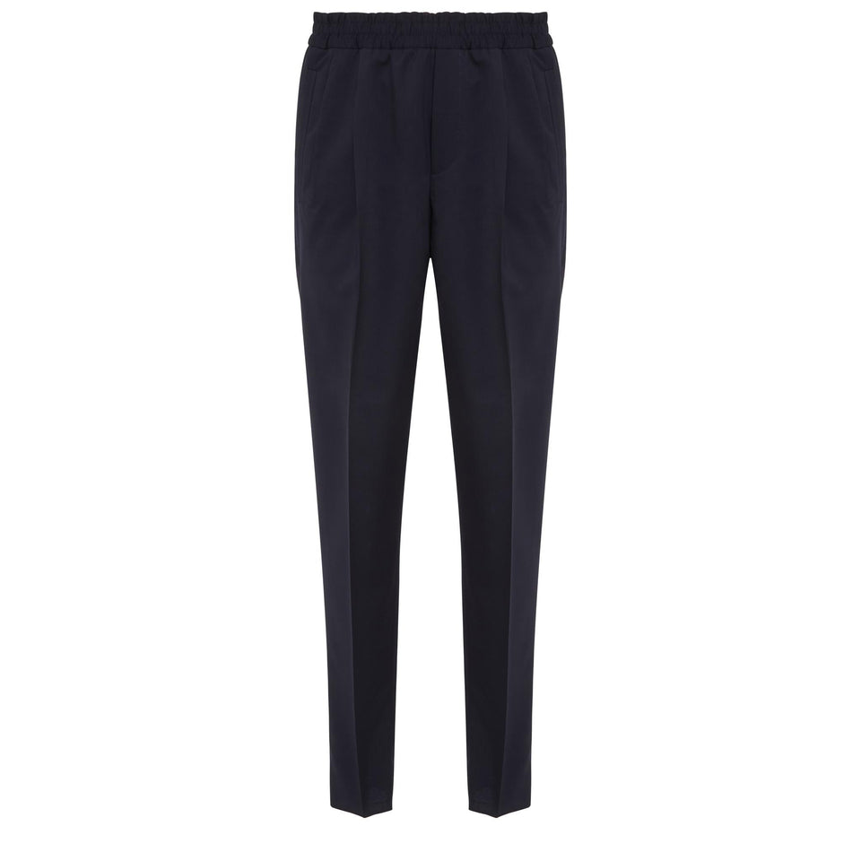 Pantaloni in lana blu