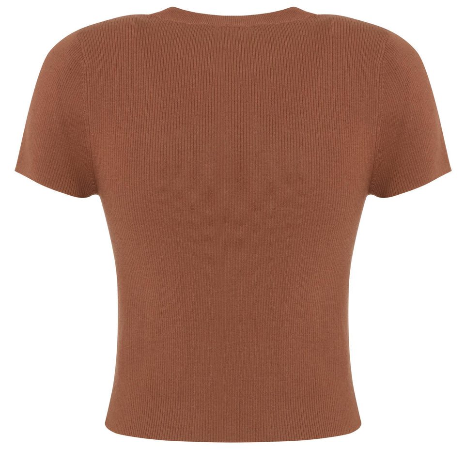 Maglia in tessuto marrone