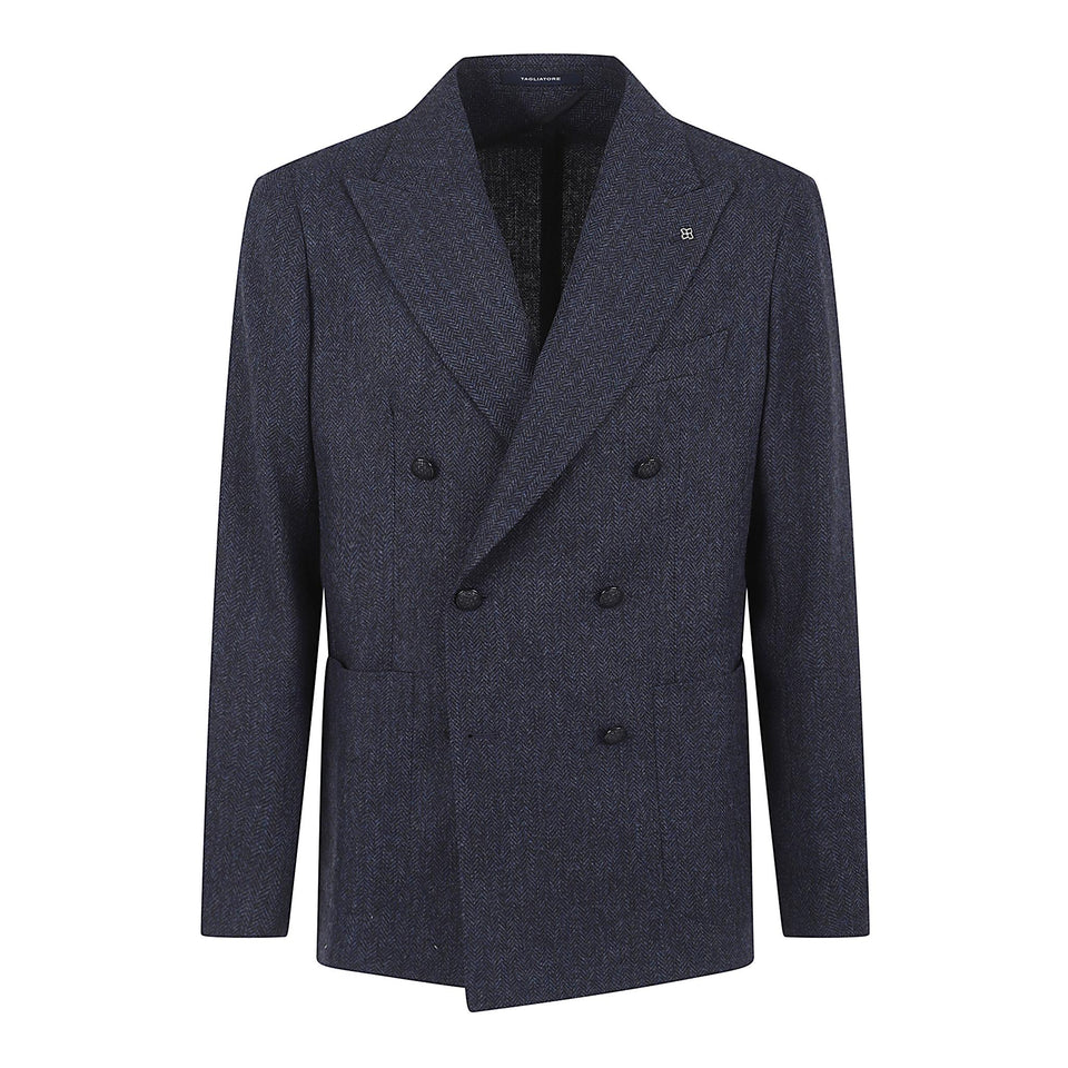 Giacca doppio petto in lana blu 1SMC20K 610017387 TAGLIATORE 