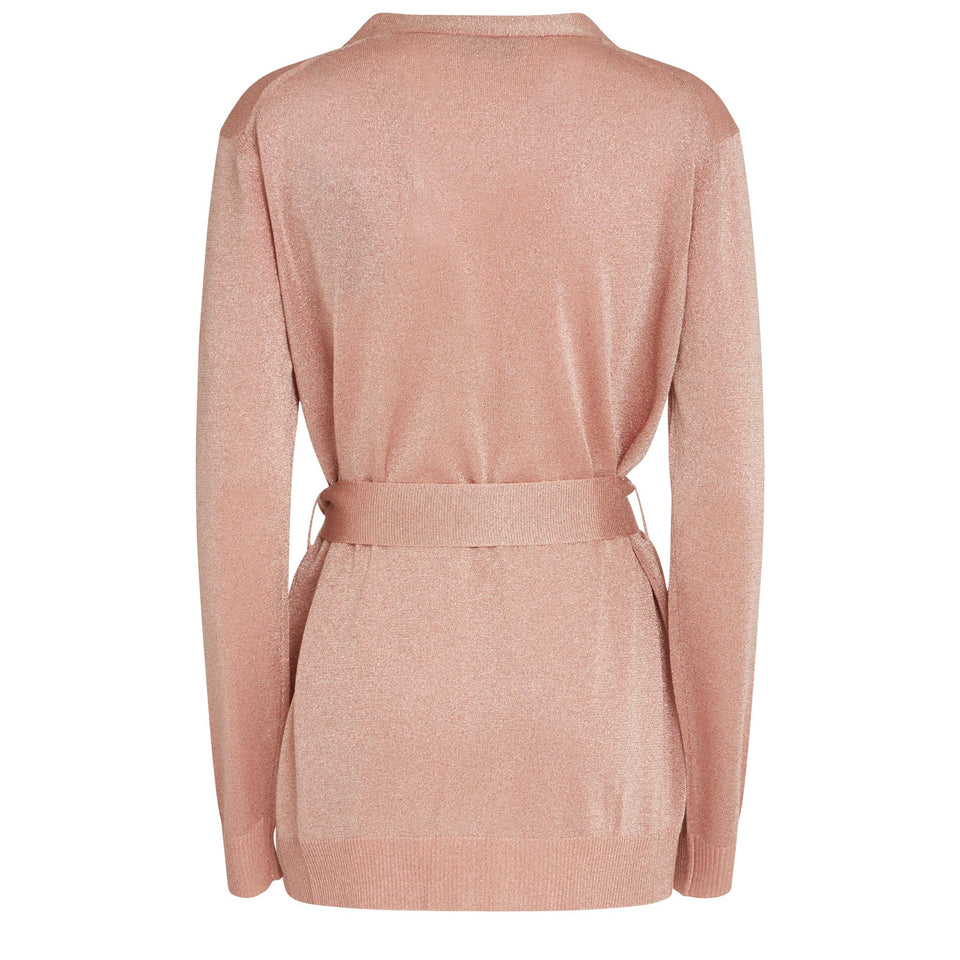 Pink fabric cardigan