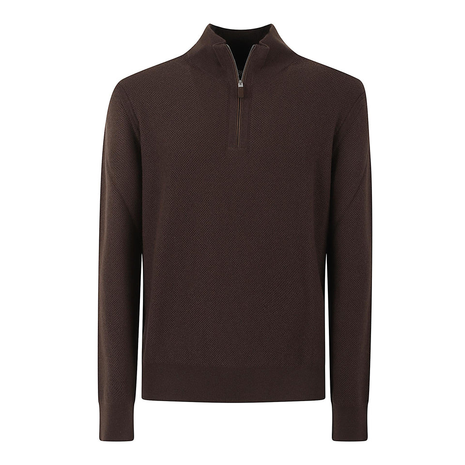 Maglia in lana marrone RUGK93A2 127M06-001 ZEGNA 