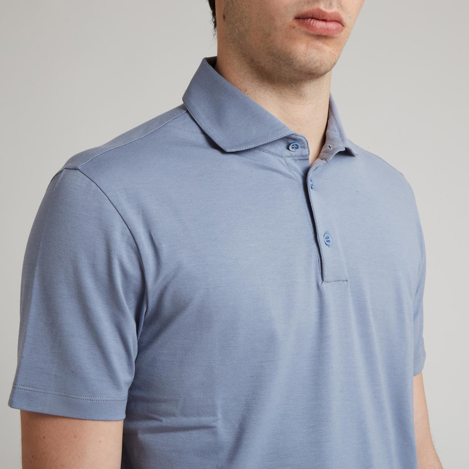 Light blue cotton polo