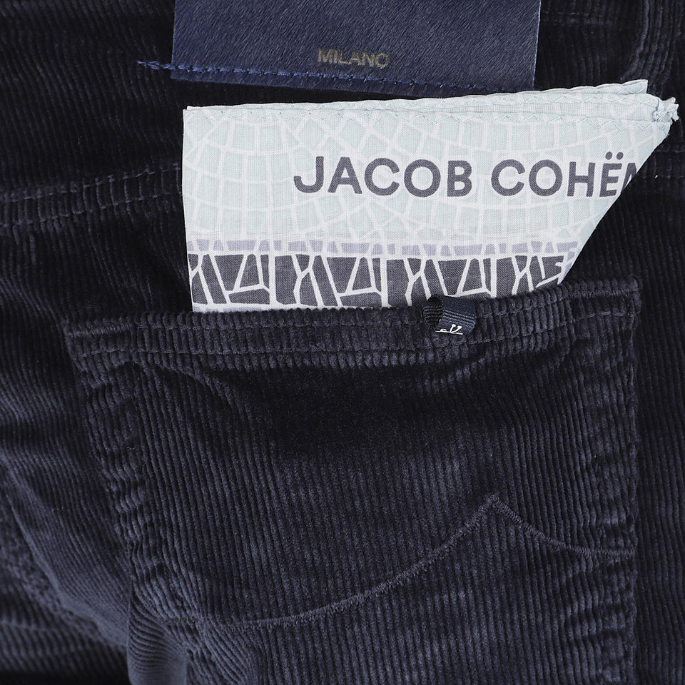 Pantalone in velluto navy QE006036 S3653Y99 JACOB COHEN 