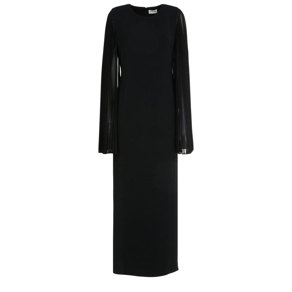 Maxi dress in black fabric