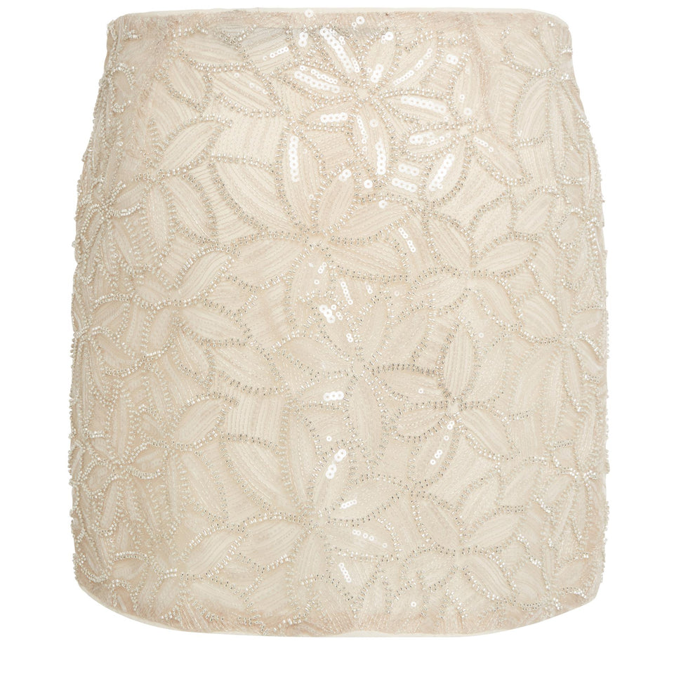 "Matilda" mini skirt in white fabric