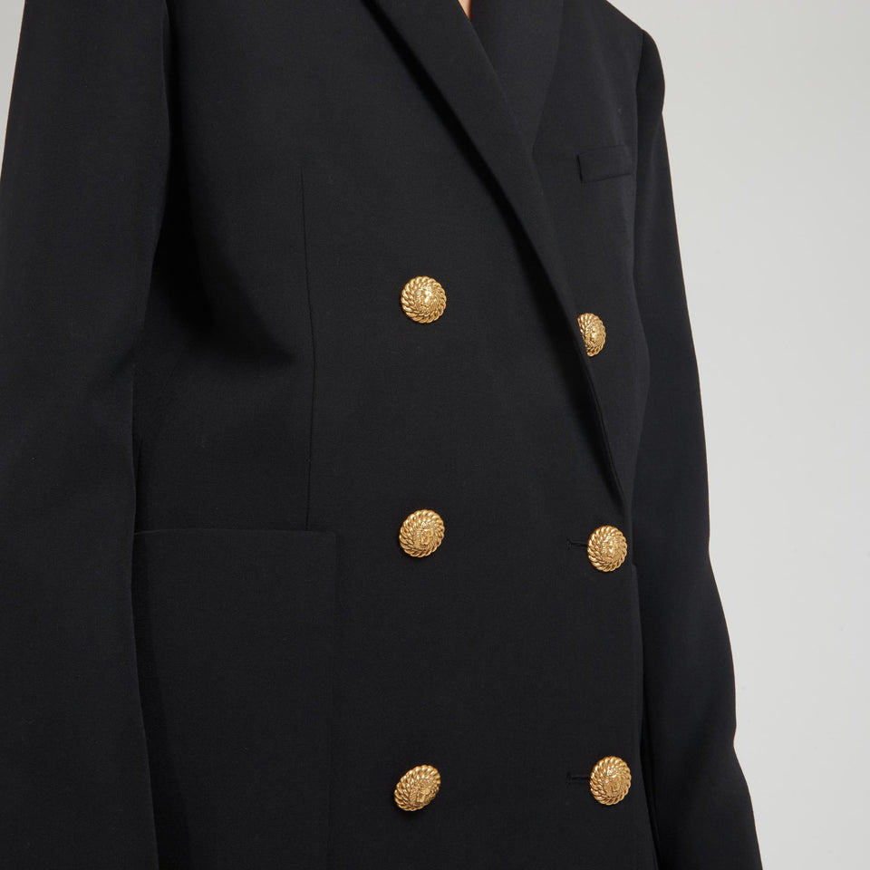 Giacca doppio petto in lana nero