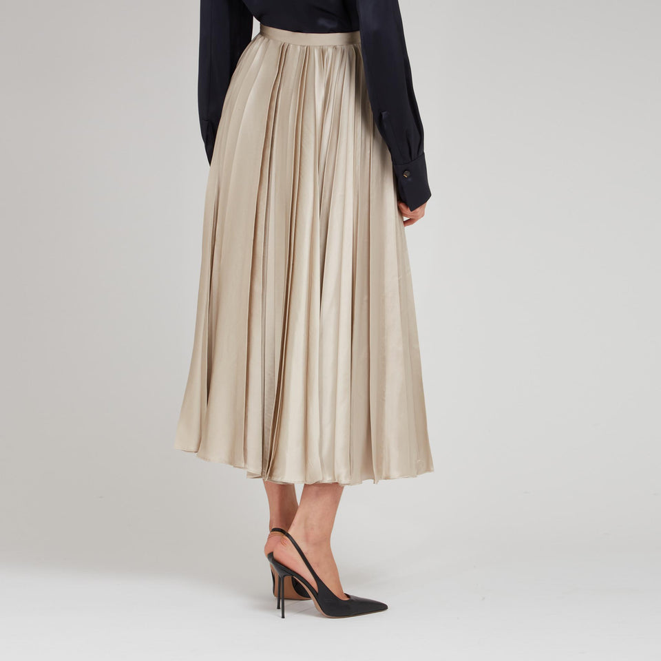 Gonna in tessuto beige S00120 2TP225M1028 DEL CORE 