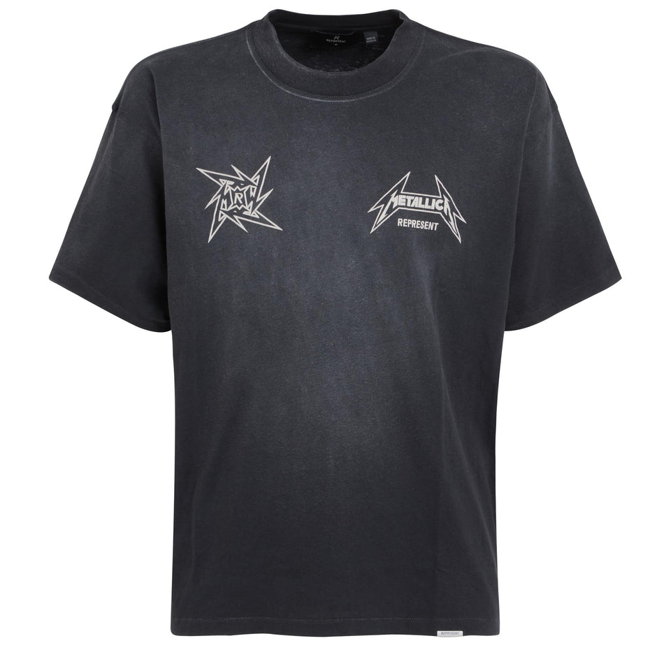 Black cotton T-shirt