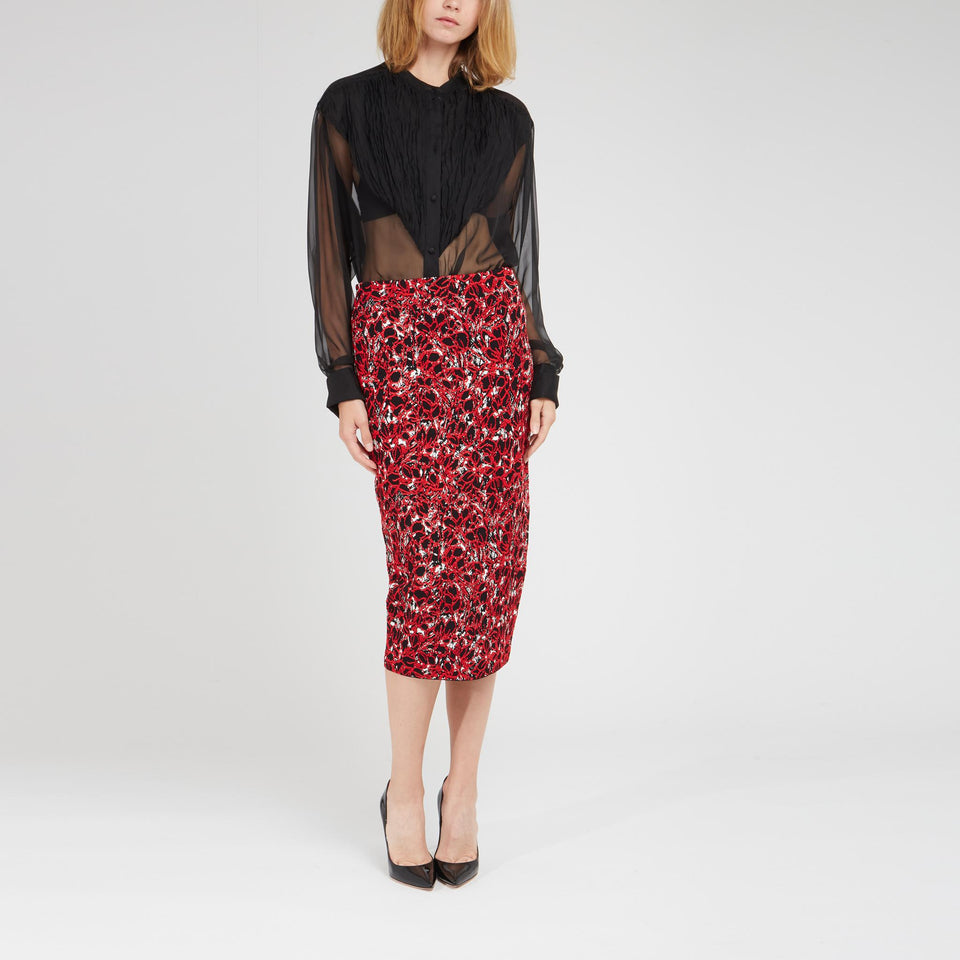 Blusa in seta nera F2PB00077 2T0053X1000 DEL CORE 