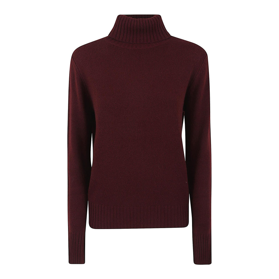 Maglia in cashmere bordeaux 255 1123268 ALLUDE 