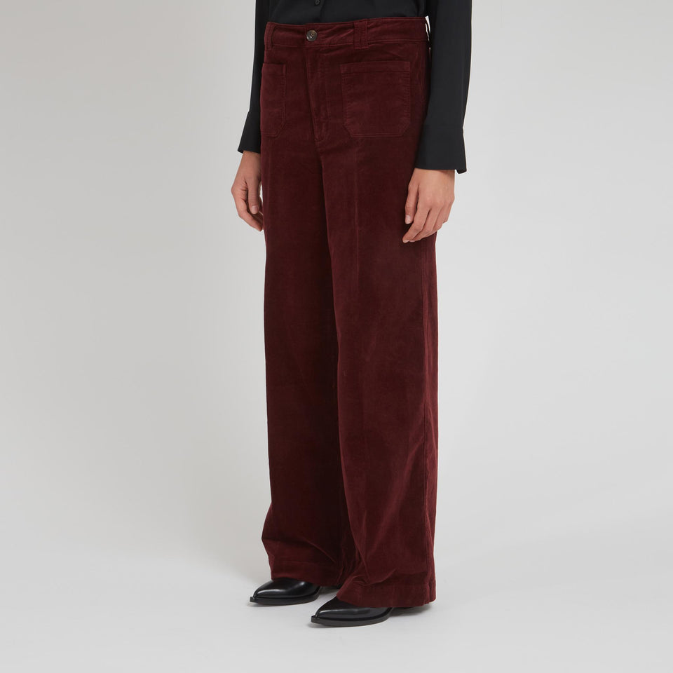 Pantalone "Sasha" in tessuto rosso