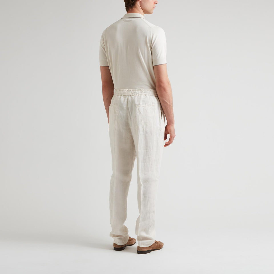 Polo in cashmere bianca