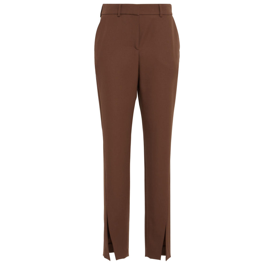 Pantaloni in lana marroni