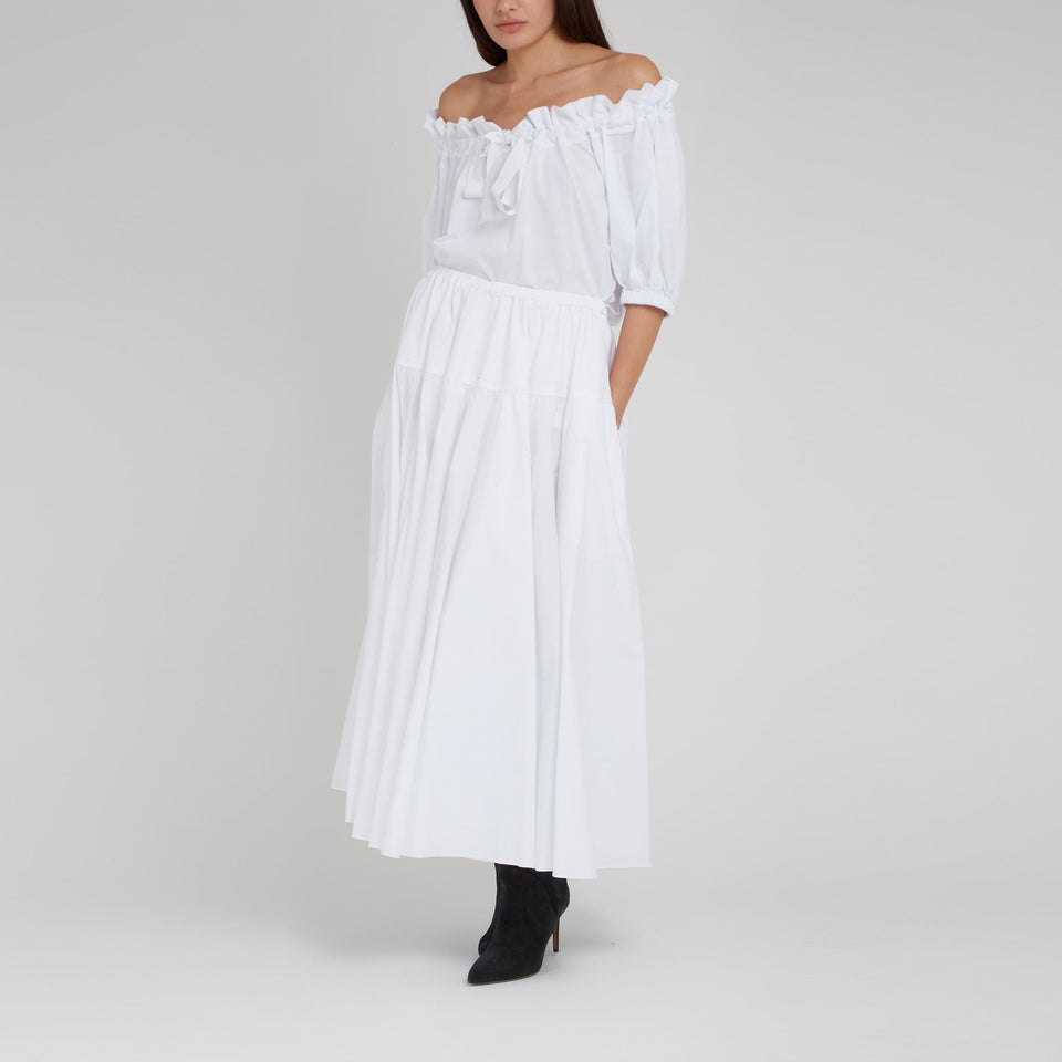 Top in cotone bianco