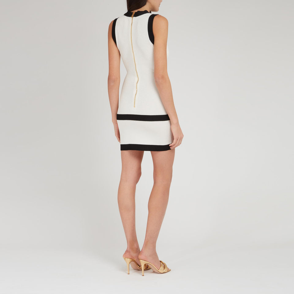 Abito in tessuto bianco e nero