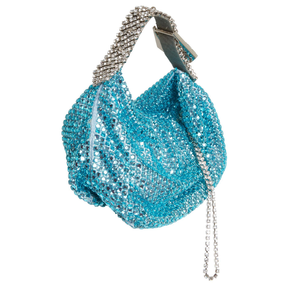 Small blue crystal bag