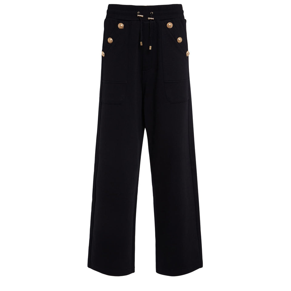 Pantalone in cotone nero - GIO MORETTI