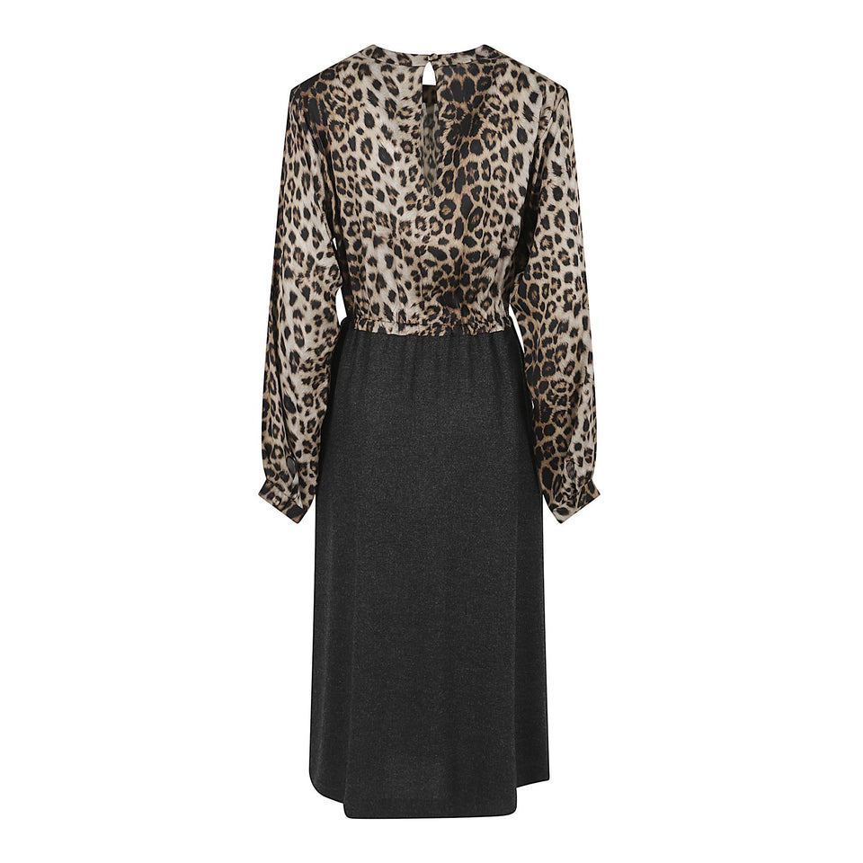 Abito in tessuto multicolor CORRER ANIMALGREY CRIDA 