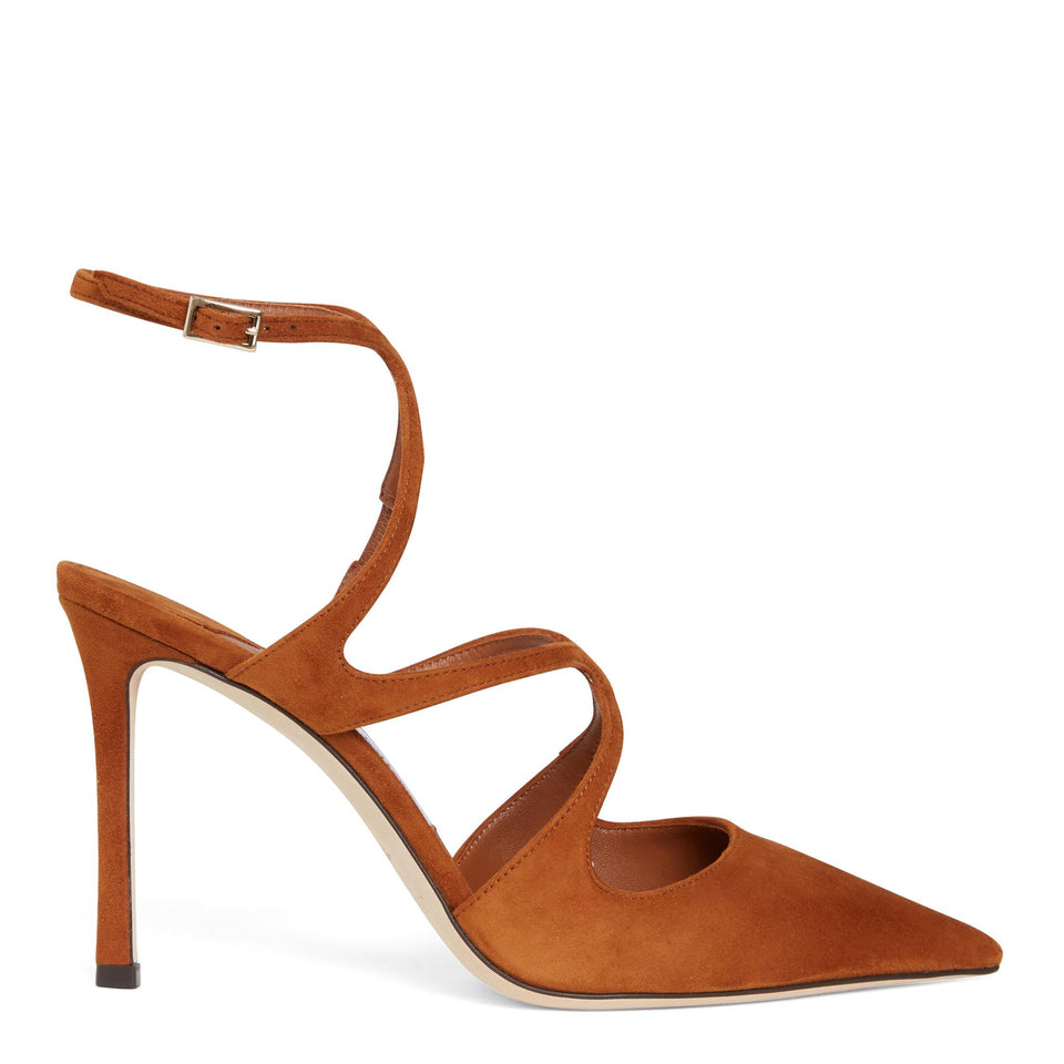 Decolletè ''Azia Pump'' in suede marrone AZIAPUMP95 SUETAN JIMMY CHOO 
