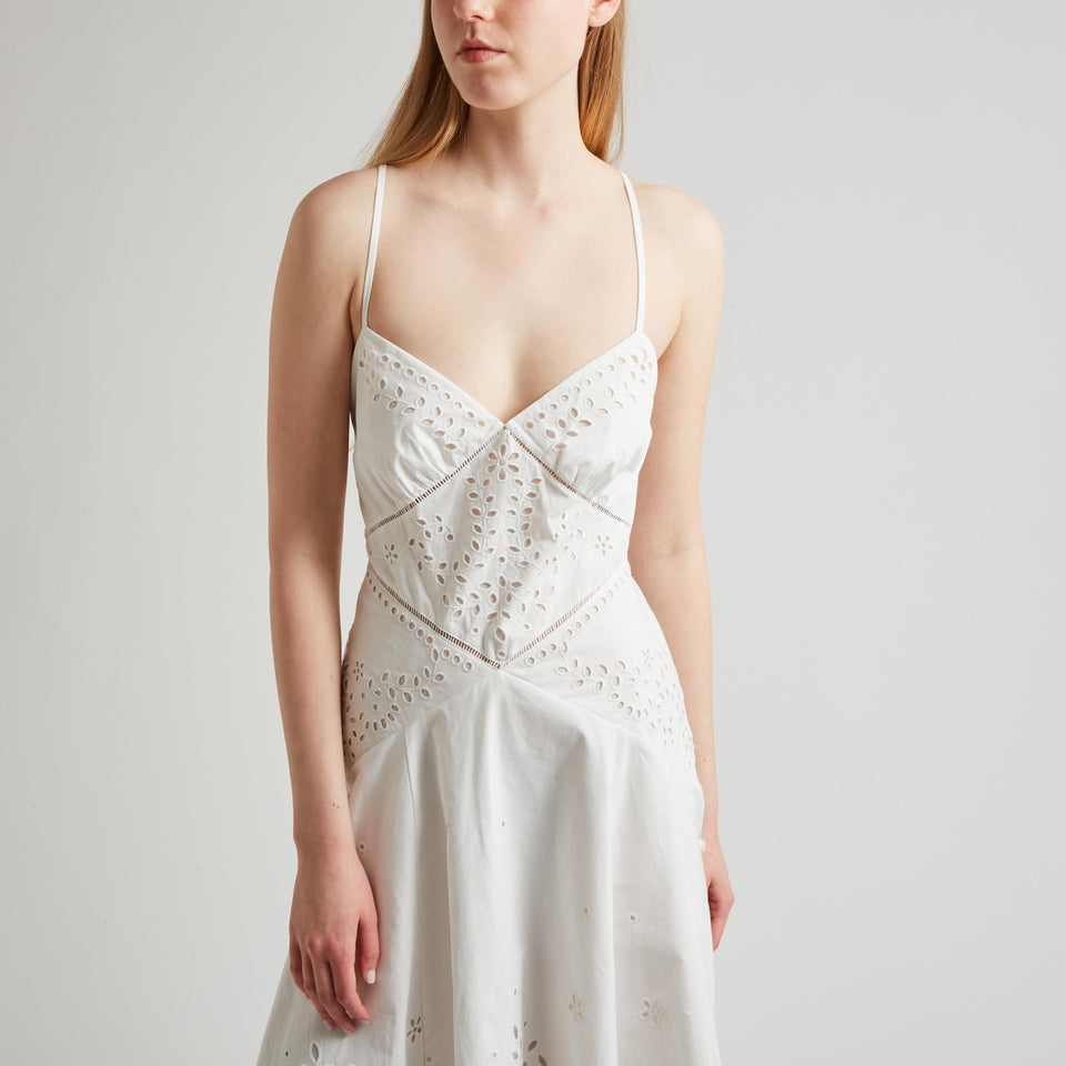 Abito in cotone bianco