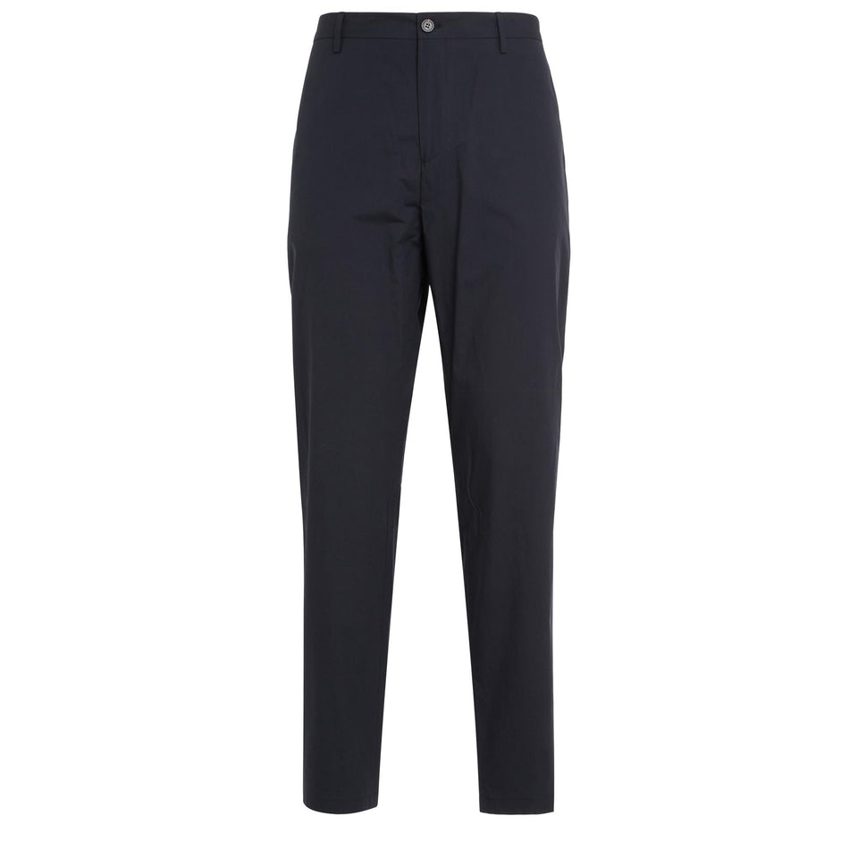 Blue fabric trousers