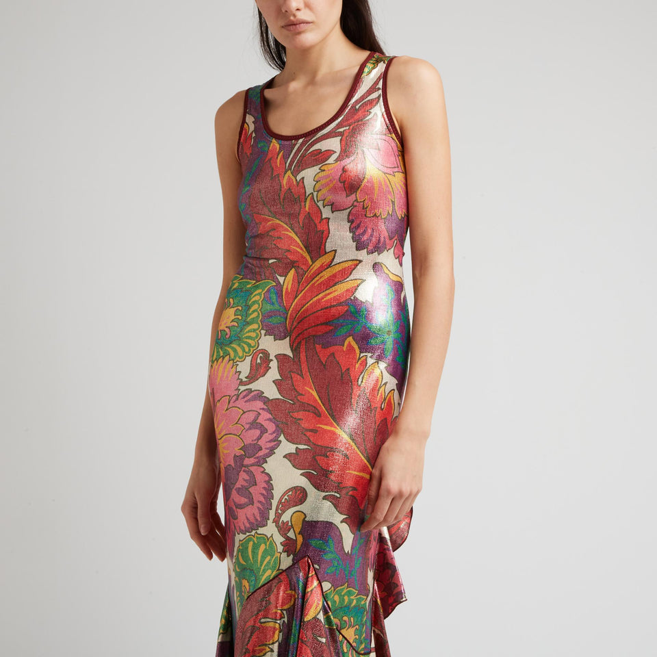 Abito in tessuto multicolor