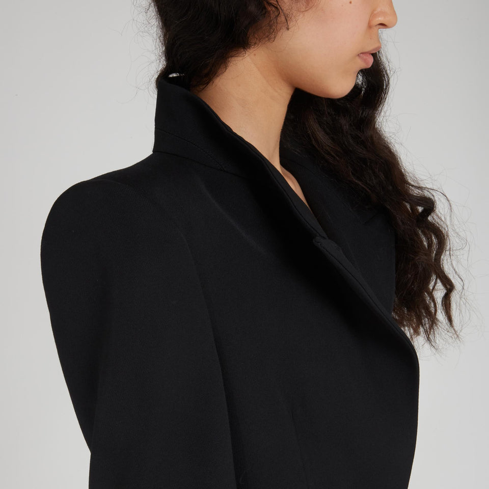 Giacca mono petto in lana nera