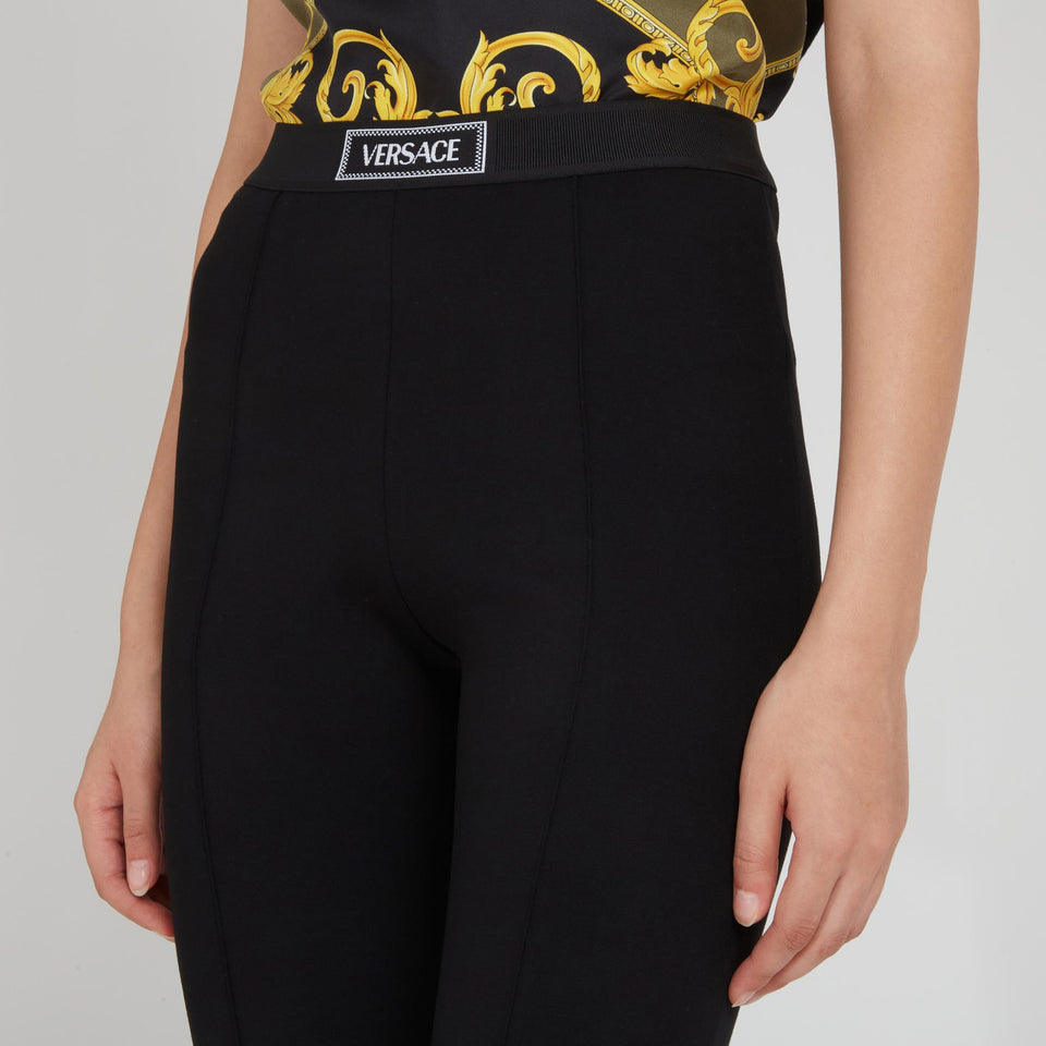 Black fabric leggings