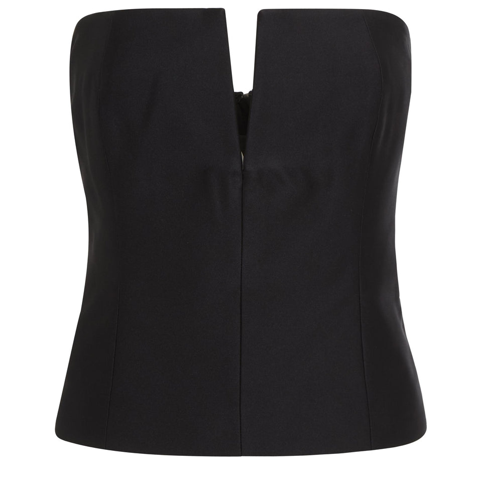 Top in tessuto nero RM-AW24-082T BLACK ROLAND MOURET 