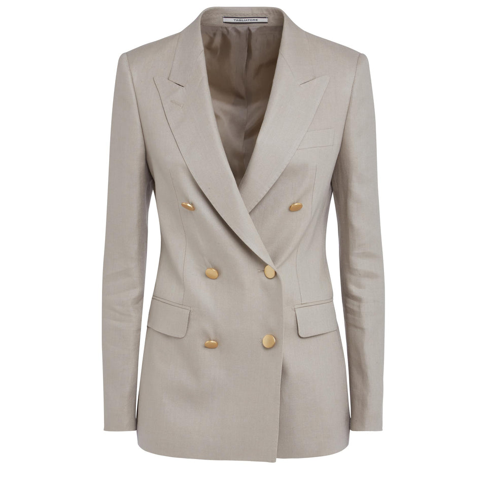 Giacca doppio petto ''J-Parigi'' in tessuto beige