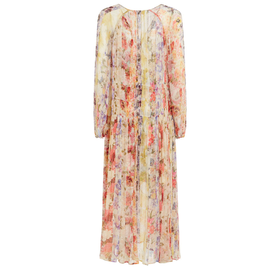 Dress in multicolor fabric