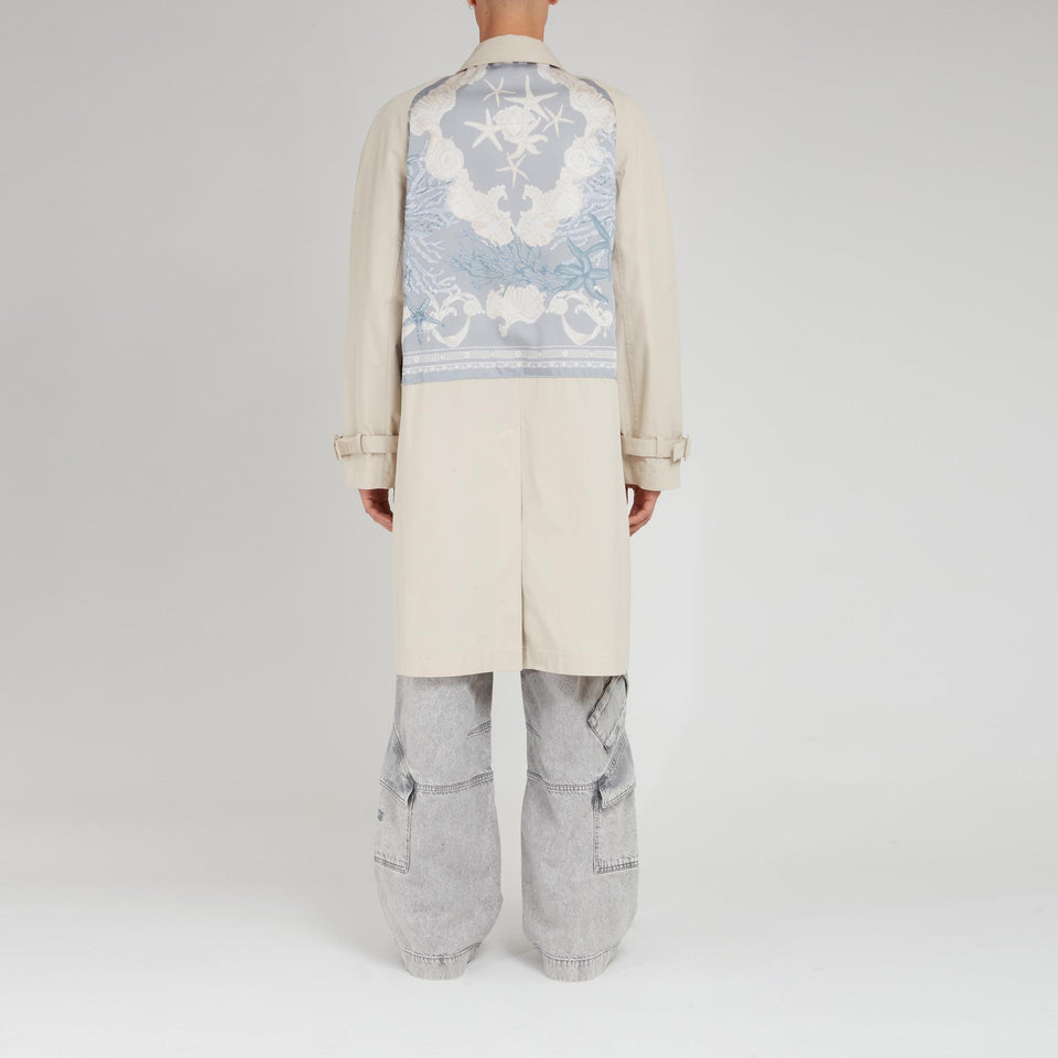 Trench ''Barocco Sea'' in gabardine beige