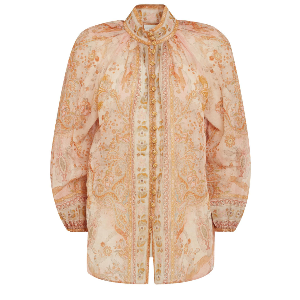 "Acacia" shirt in multicolor linen