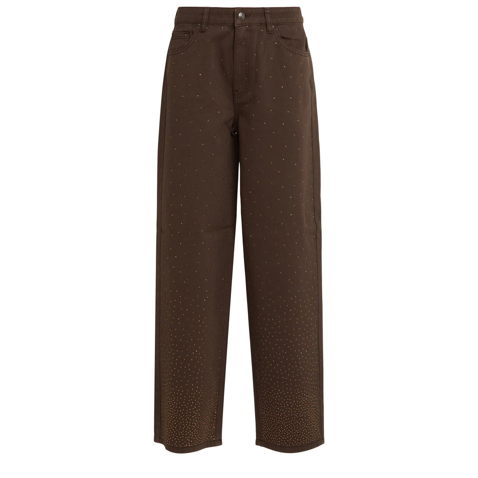 Jeans in denim marrone