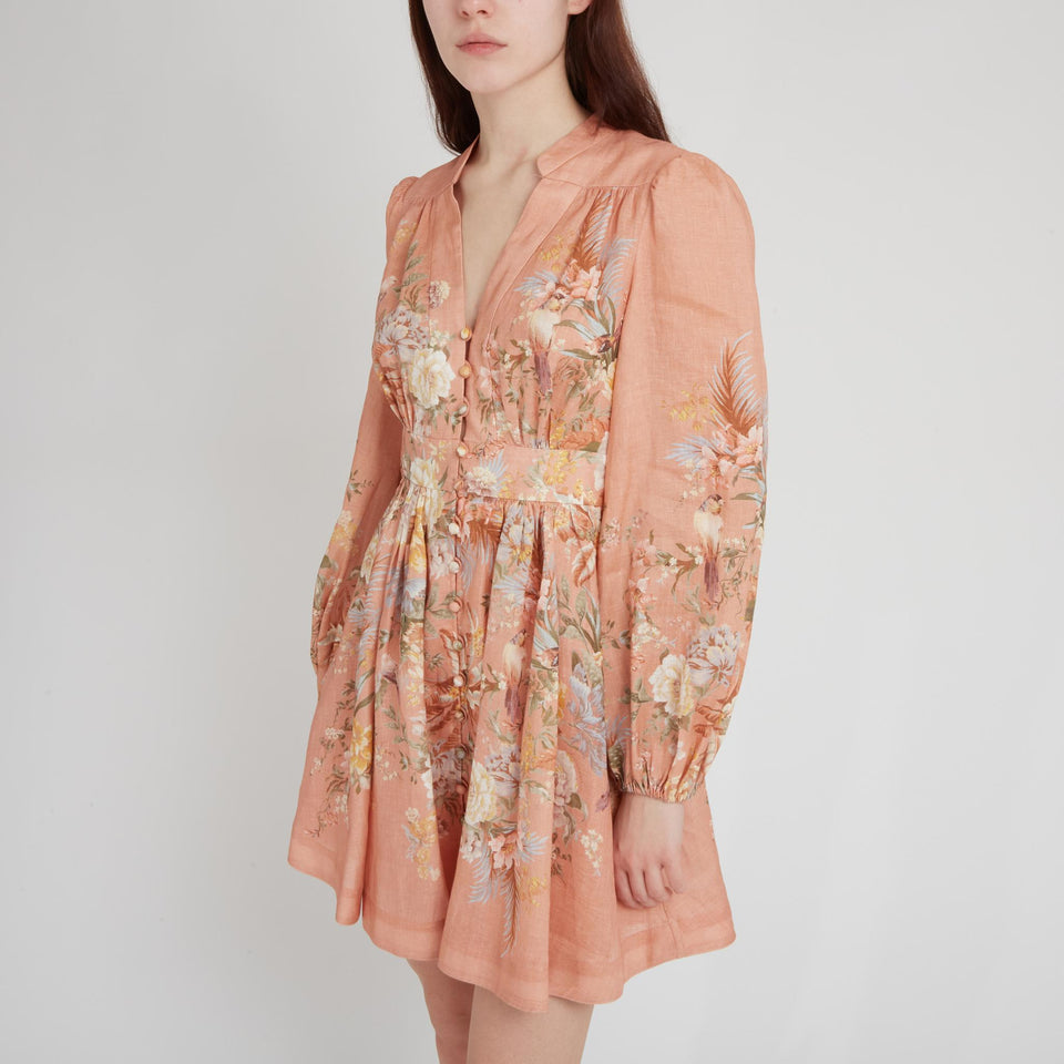 Abito "Tallow" in lino rosa